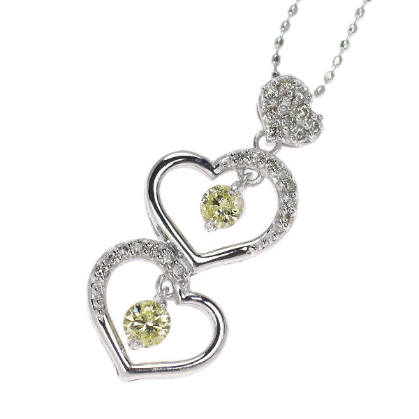 K18WG ダイヤモンド ペンダントネックレス 0.47ct ハート