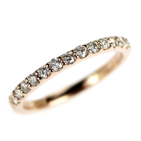 K18PG ダイヤモンド リング 0.30ct ハーフエタニティ