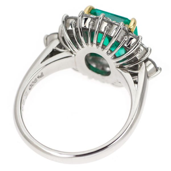 Pt900/K18YG エメラルド ダイヤモンド リング 2.37ct D1.58ct