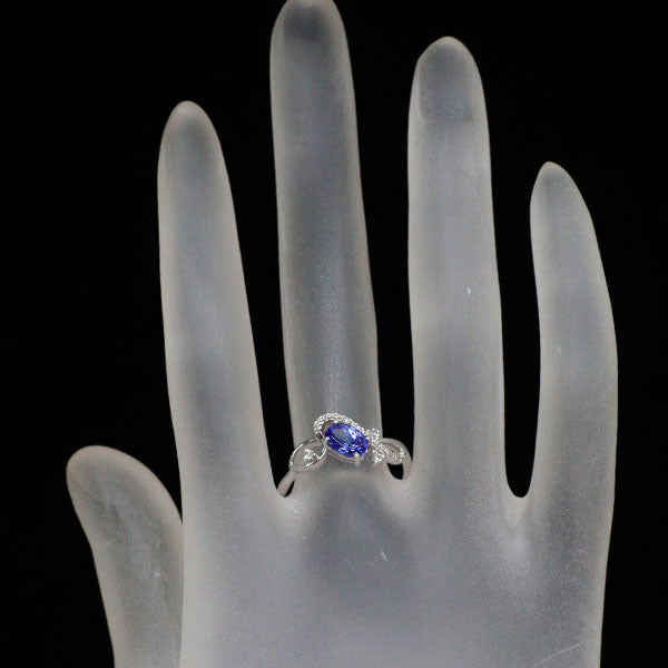 K18WG タンザナイト ダイヤモンド リング 0.76ct D0.11ct