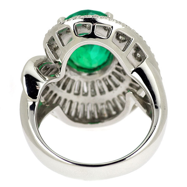 Pt900 エメラルド ダイヤモンド リング 3.11ct D1.58ct