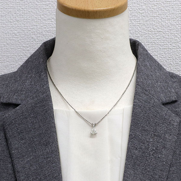 Pt850 トリリアントカット ダイヤモンド ペンダントネックレス 1.01ct