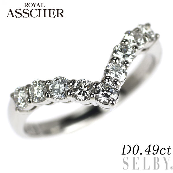 ロイヤルアッシャー Pt900 ダイヤモンド リング 0.49ct