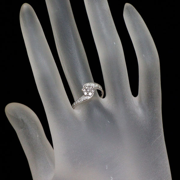 希少 Pt900 天然ピンク ダイヤモンド リング 0.34ct D0.14ct