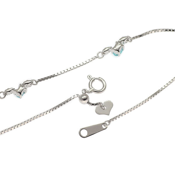 K18WG パライバトルマリン ダイヤモンド ブレスレット 0.20ct D0.12ct