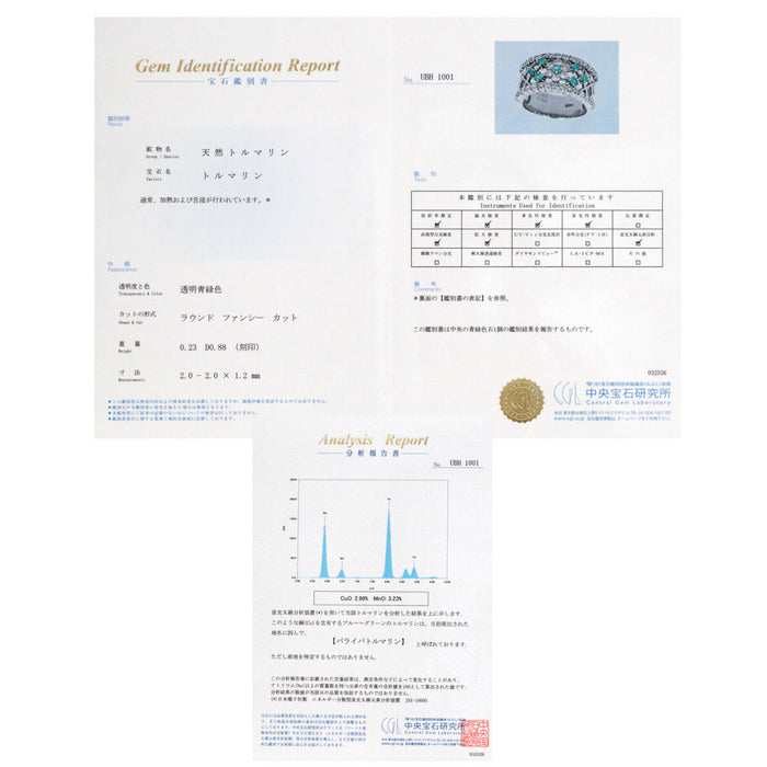 Pt900 パライバ トルマリン ダイヤモンド リング 0.23ct D0.88ct 希少 フラワー