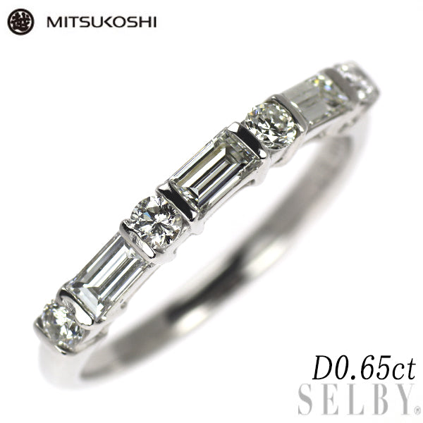 三越 Pt900 ダイヤモンド リング 0.65ct