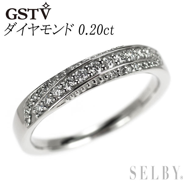 GSTV Pt950 ラウンドブリリアントカット シングルカット ダイヤモンド リング 0.20ct