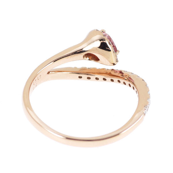 K18PG パパラチアサファイア ダイヤモンド リング 0.202ct D0.21ct