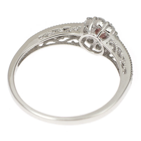 希少 Pt900 天然ピンクダイヤモンド リング 0.126ct D0.31ct フラワー