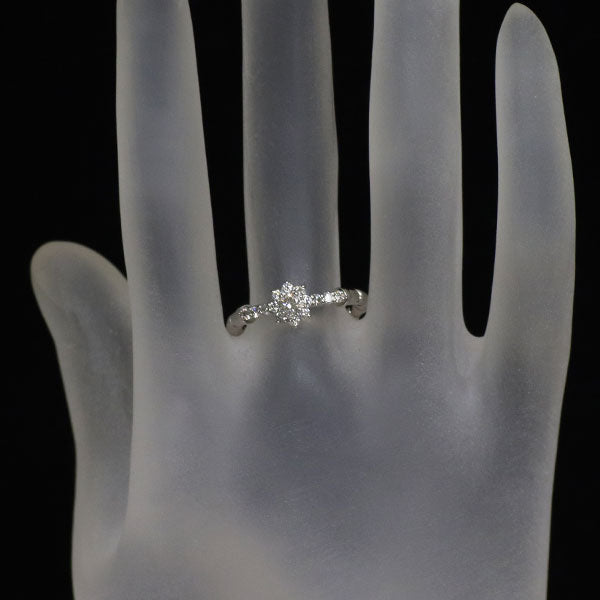 Pt900 ダイヤモンド リング 0.30ct 伸縮式