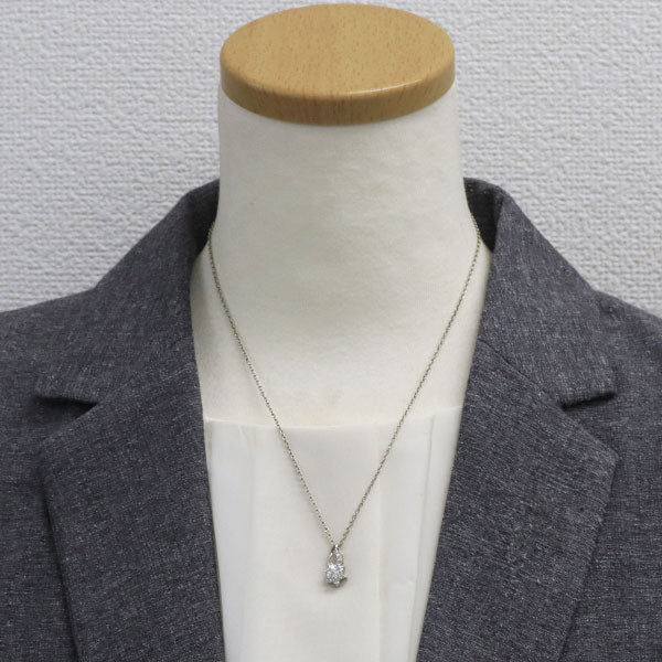K18WG トリートピンク/カラーレス ダイヤモンド ペンダントネックレス 0.15ct