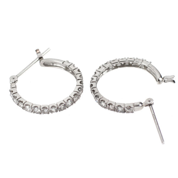 Pt900 ダイヤモンド ピアス 1.00ct フープ