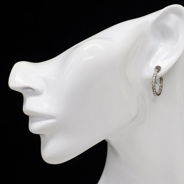 Pt900 ダイヤモンド ピアス 1.00ct フープ