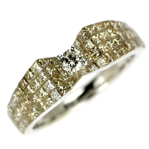 K18WG ダイヤモンド リング 1.82ct
