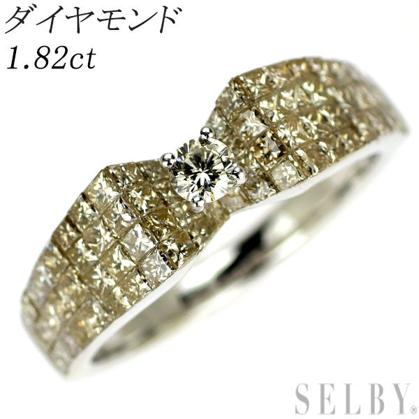 K18WG ダイヤモンド リング 1.82ct