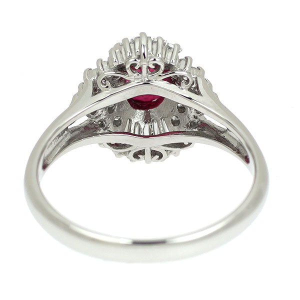 Pt900 ルビー ダイヤモンド リング 0.69ct D0.37ct