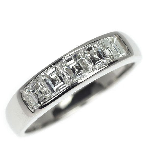 Pt900 カレカット ダイヤモンド リング 1.00ct 一文字