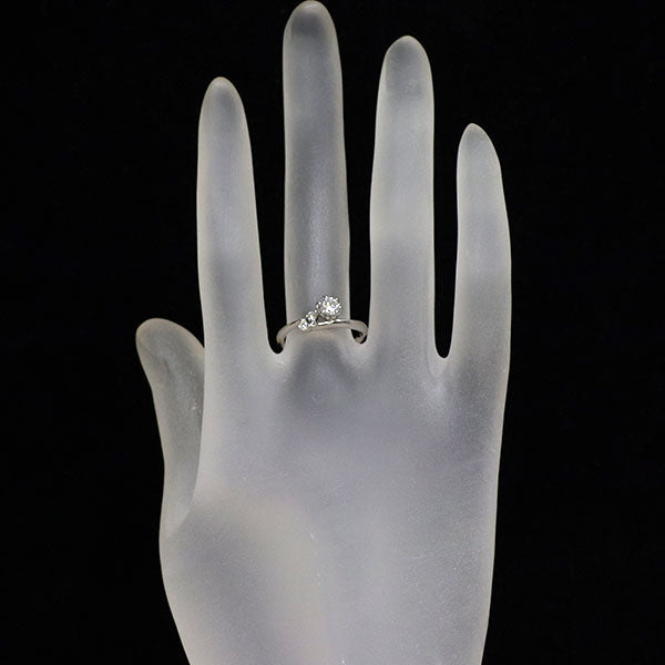 Pt950 ダイヤモンド リング 0.331ct H SI2 G D0.063ct
