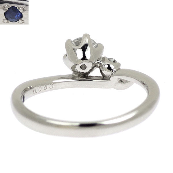 Pt950 ダイヤモンド リング 0.331ct H SI2 G D0.063ct