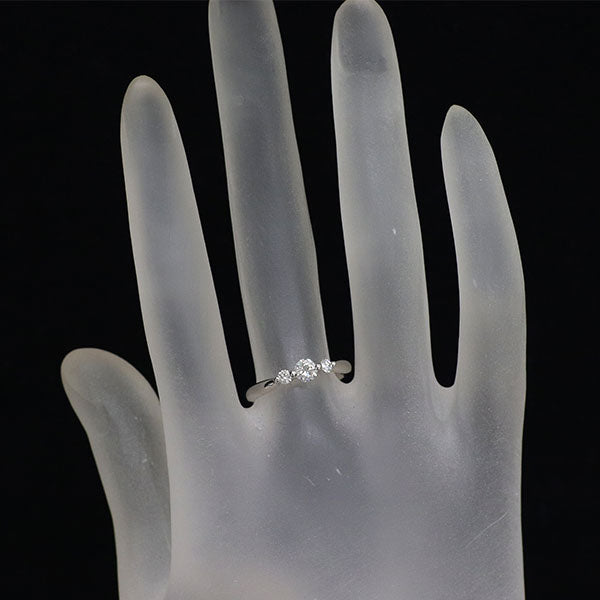 Pt900 ダイヤモンド リング 0.209ct F SI1 G D0.10ct