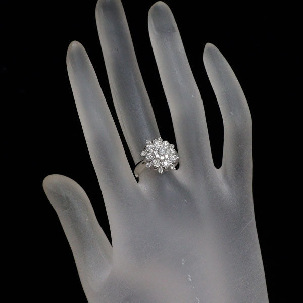Pt900 ダイヤモンド リング 1.03ct フラワー