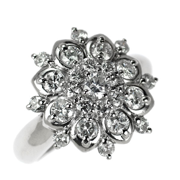 Pt900 ダイヤモンド リング 1.03ct フラワー