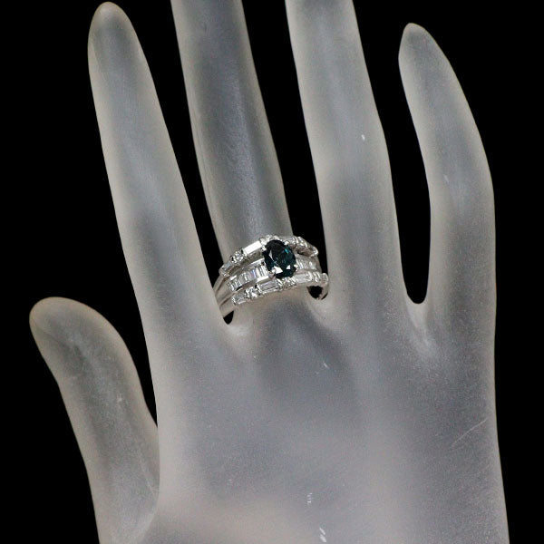 希少 Pt900 ブラジル産 アレキサンドライト ダイヤモンド リング 1.020ct D0.90ct