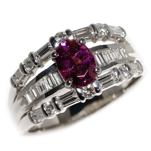希少 Pt900 ブラジル産 アレキサンドライト ダイヤモンド リング 1.020ct D0.90ct