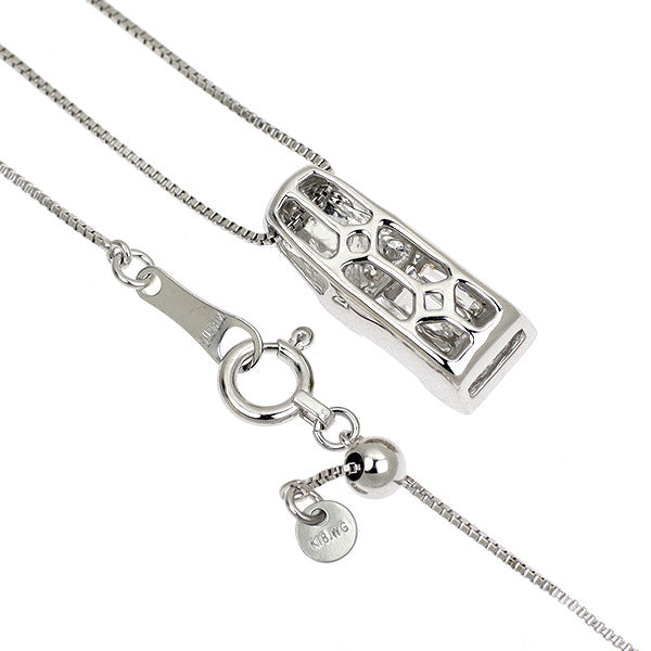 K18WG ダイヤモンド ペンダントネックレス 0.30ct