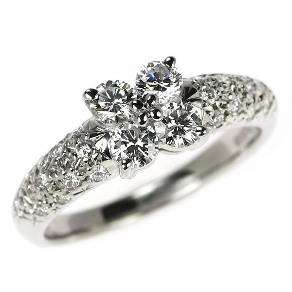 田崎真珠 Pt900 ダイヤモンド リング 0.64ct フラワー