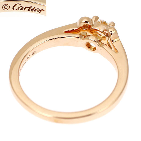 カルティエ K18PG ダイヤモンド リング 0.19ct F VS2 3EX バレリーナ 47号