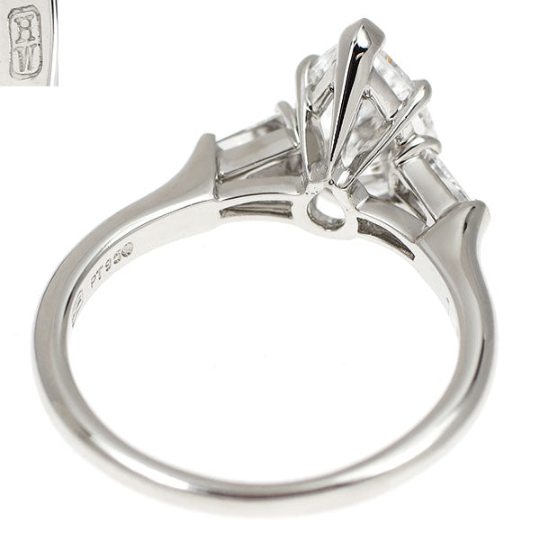 ハリーウィンストン Pt950 ペアシェイプ ダイヤモンド リング 1.52ct D VS2 VG/G クラシック 《セルビー銀座店》【中古】