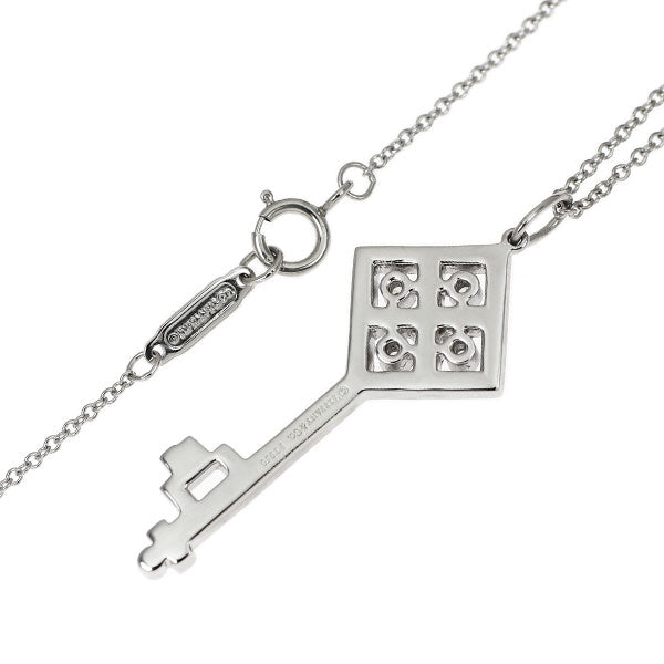 ティファニー Pt950 ダイヤモンド ペンダントネックレス 鍵 キー 《セルビー銀座店》【中古】