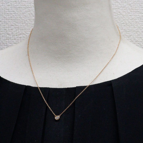 ティファニー K18PG ダイヤモンド ペンダントネックレス 0.14ct バイザヤード