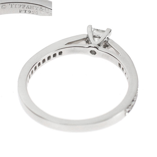 ティファニー Pt950 プリンセスカット ダイヤモンド リング 0.21ct