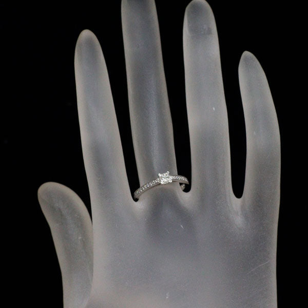 ティファニー Pt950 プリンセスカット ダイヤモンド リング 0.21ct