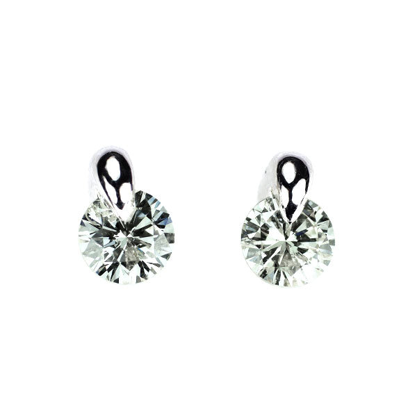 Pt900 ダイヤモンド ピアス 0.54ct 一点留め