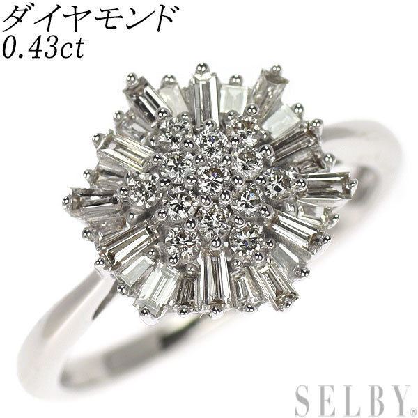 K18WG ダイヤモンド リング 0.43ct