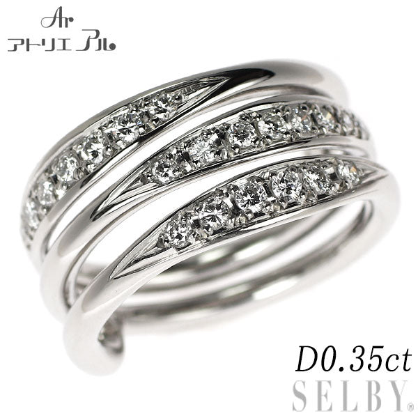 アトリエアル Pt900 ダイヤモンド リング 0.35ct