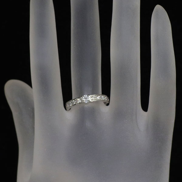 Pt900 Diamond Ring 0.181ct D SI1 G D0.28ct