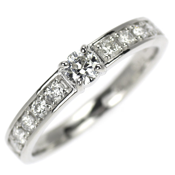 Pt900 Diamond Ring 0.181ct D SI1 G D0.28ct