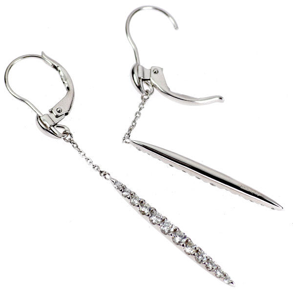 K18WG/K14WG ダイヤモンド ピアス 0.60ct