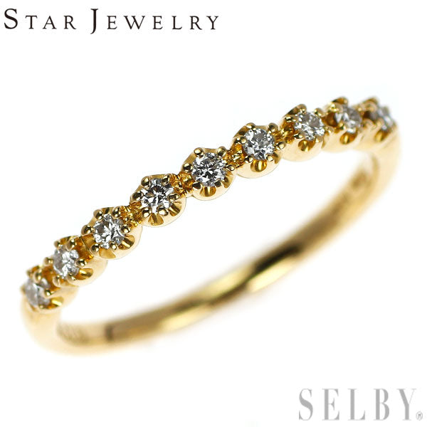 スタージュエリー K18YG ダイヤモンド リング 0.12ct