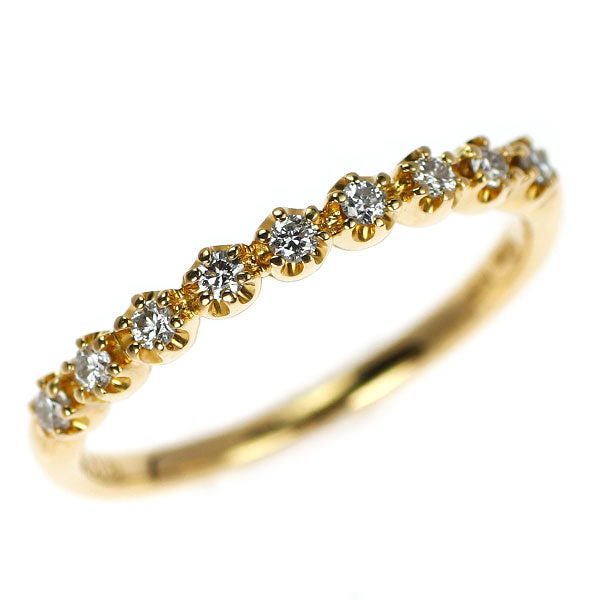 スタージュエリー K18YG ダイヤモンド リング 0.12ct