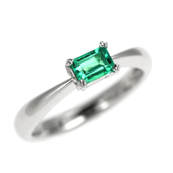 Pt900 エメラルド リング 0.224ct ピンキー