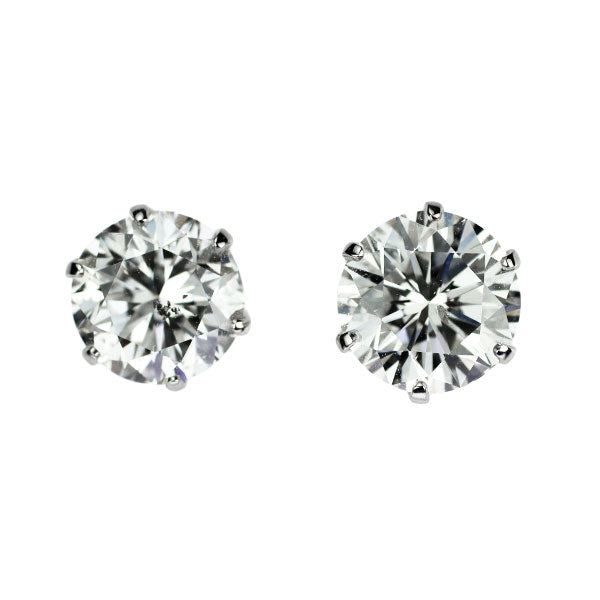 Pt900 ダイヤモンド ピアス 2.063ct H/G SI2 VG/G