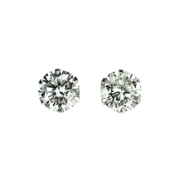 新品 Pt900 ダイヤモンド ピアス 1.112ct G/H I1 VG/G