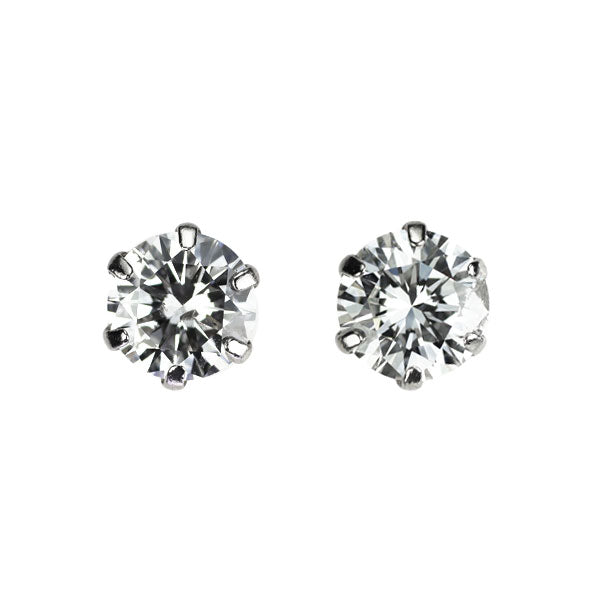 新品 Pt900 ダイヤモンド ピアス 1.184ct F/G I1 VG/G