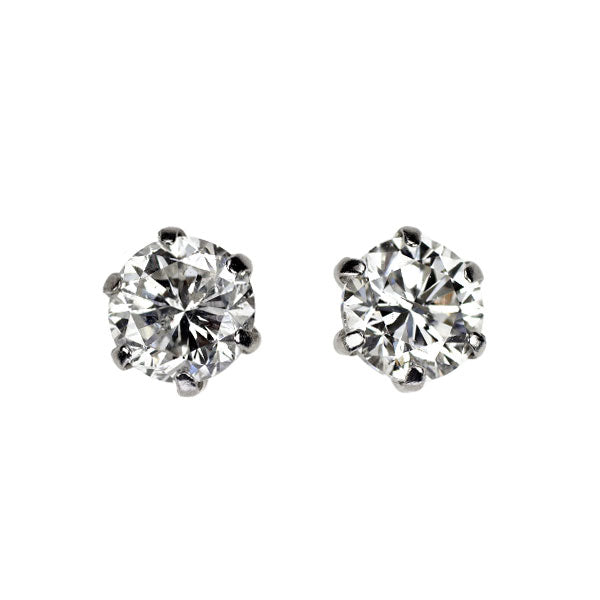 新品 Pt900 ダイヤモンド ピアス 1.342ct H I1 Fair
